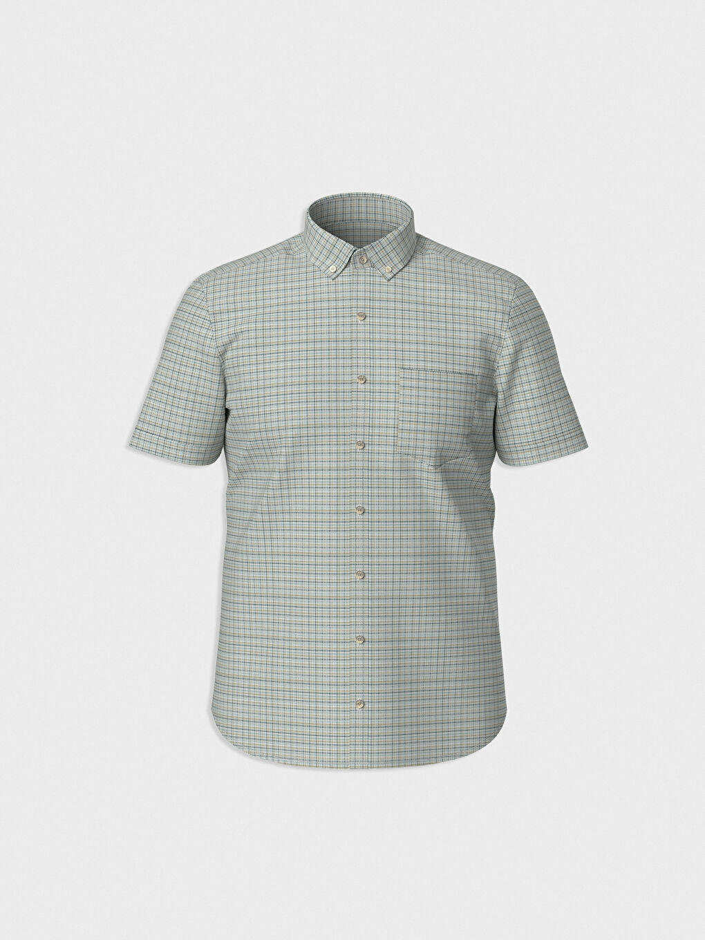 Сорочка Слім Шотландка Короткий рукав