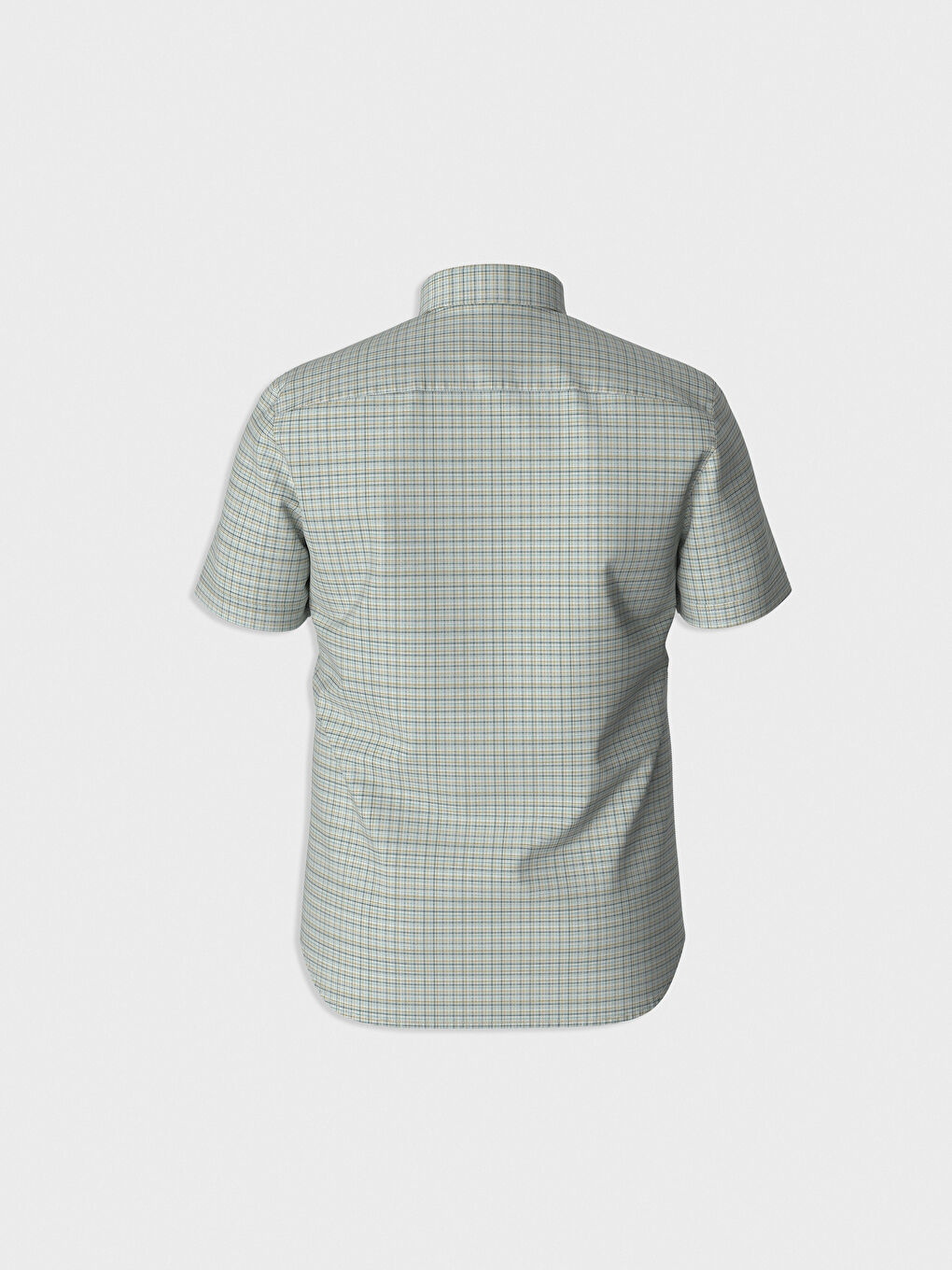 Сорочка Слім Шотландка Короткий рукав-1