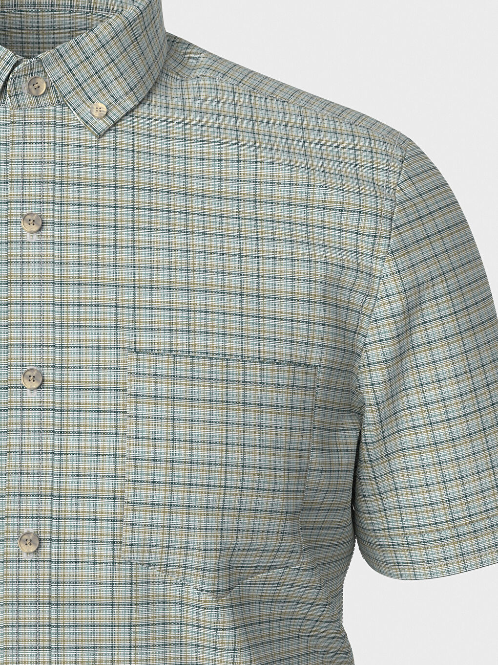 Сорочка Слім Шотландка Короткий рукав-2