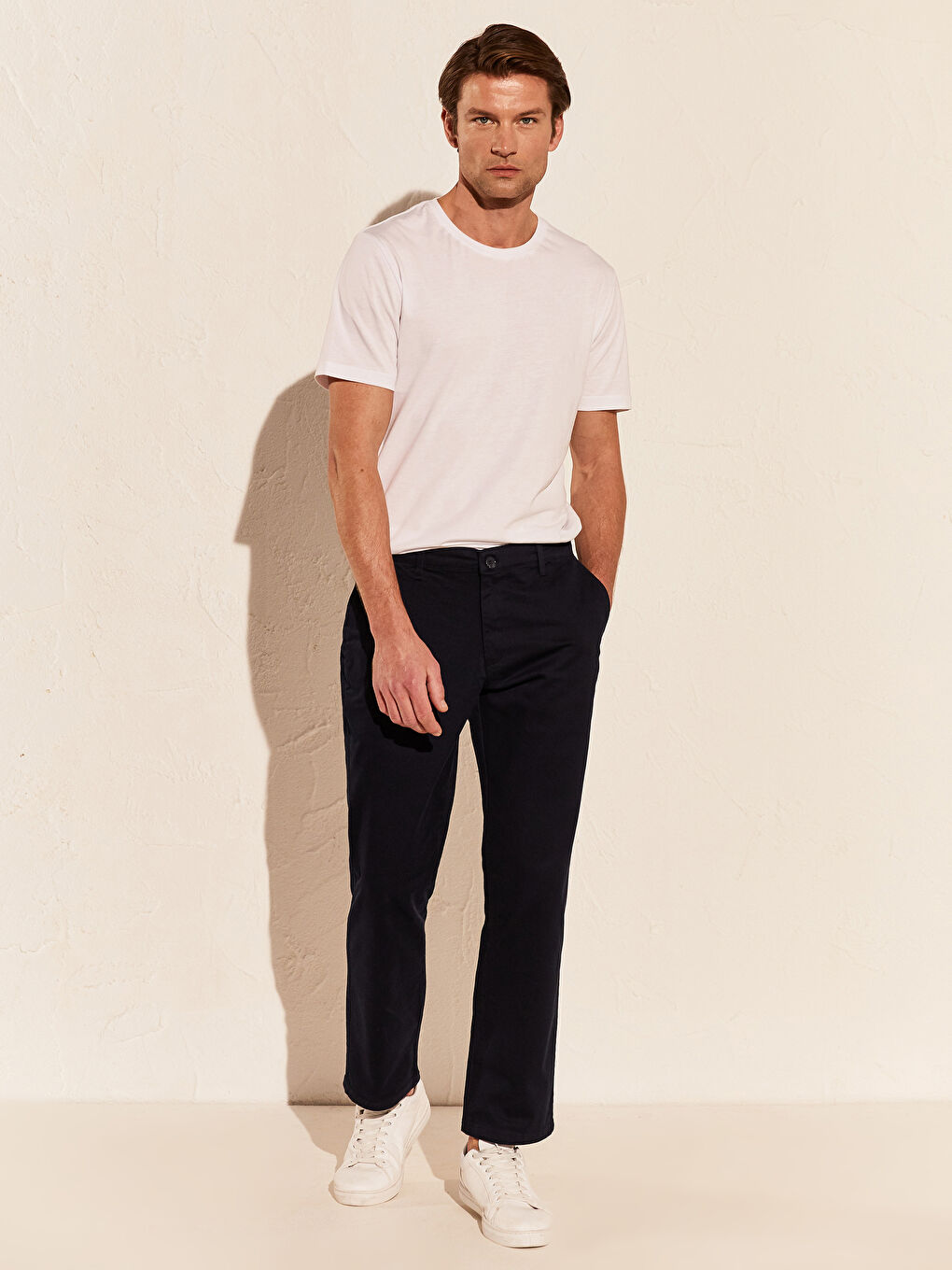 Lacivert Normal Kalıp Erkek Chino Pantolon