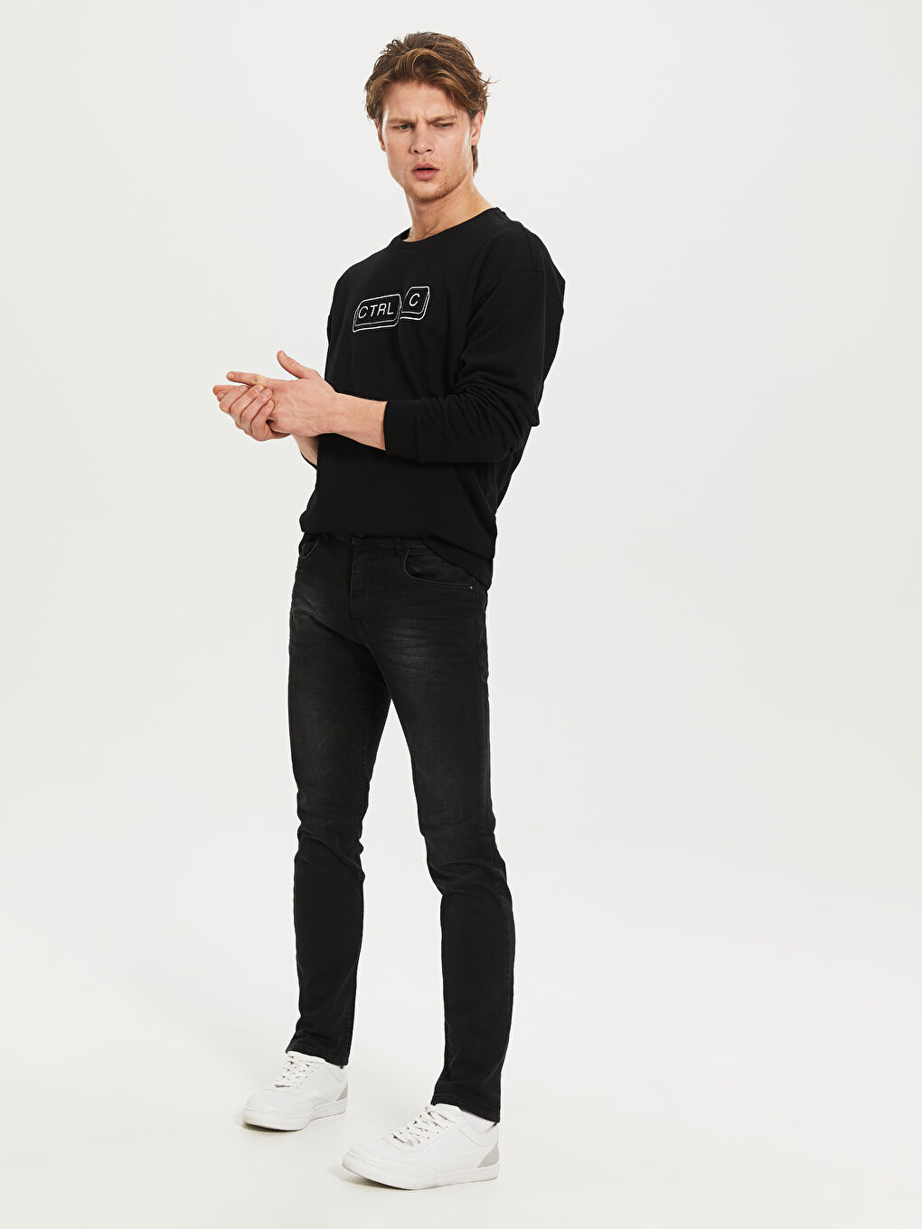 Siyah 750 Slim Fit Erkek Jean Pantolon-2