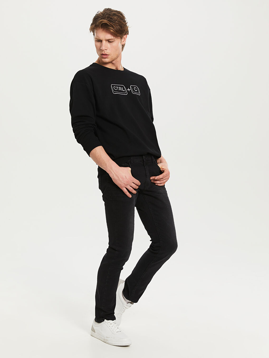 Siyah 750 Slim Fit Erkek Jean Pantolon-3