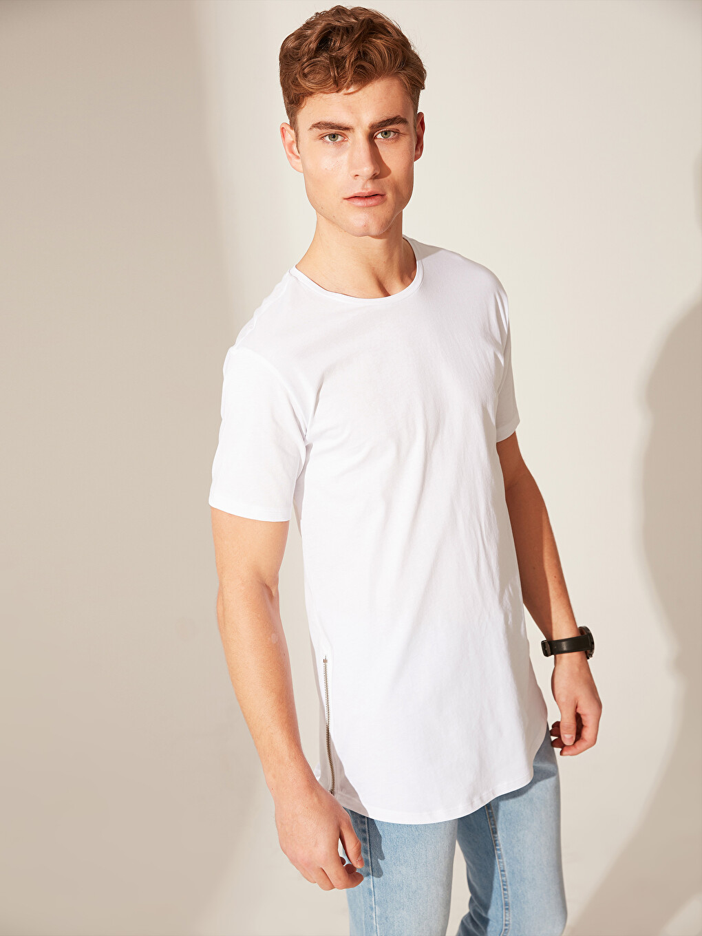 T-shirt Pambuku I Krehur Për Burra