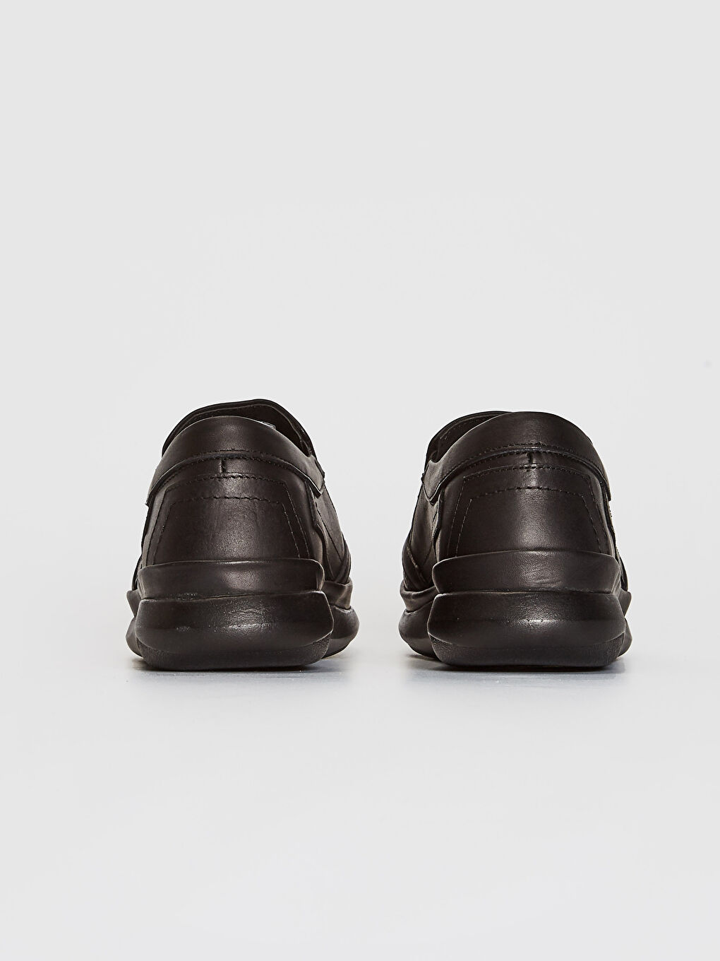 Siyah Erkek Hakiki Deri Klasik Konfor Ayakkabı-3