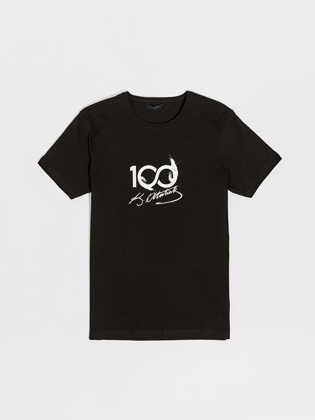 Siyah Atatürk İmza Baskılı 100. Yıl Tişört
