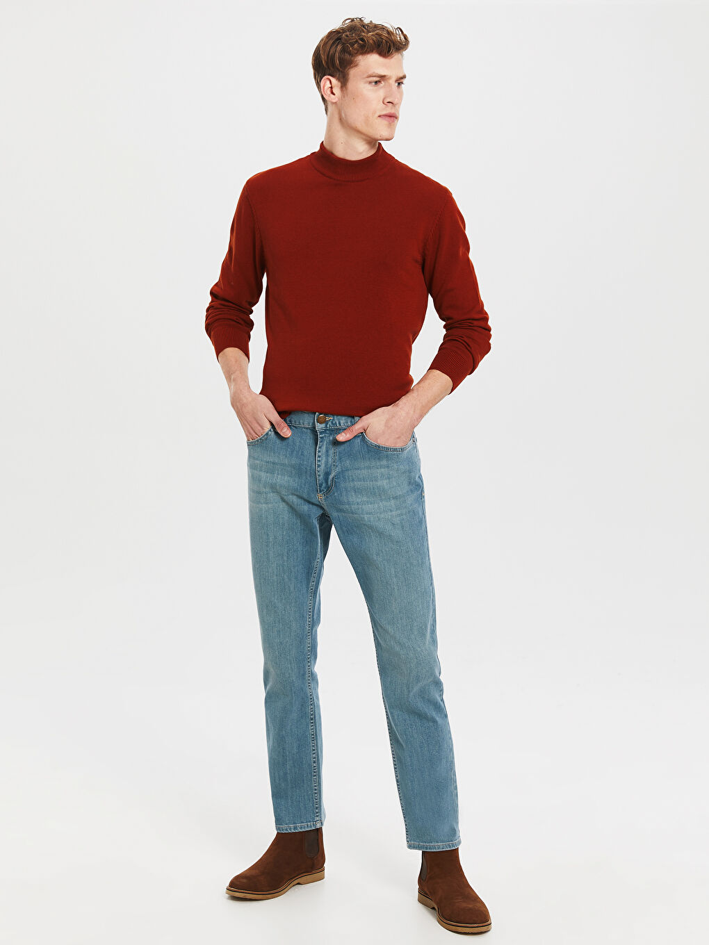 Açık İndigo Rodeo Jean Pantolon