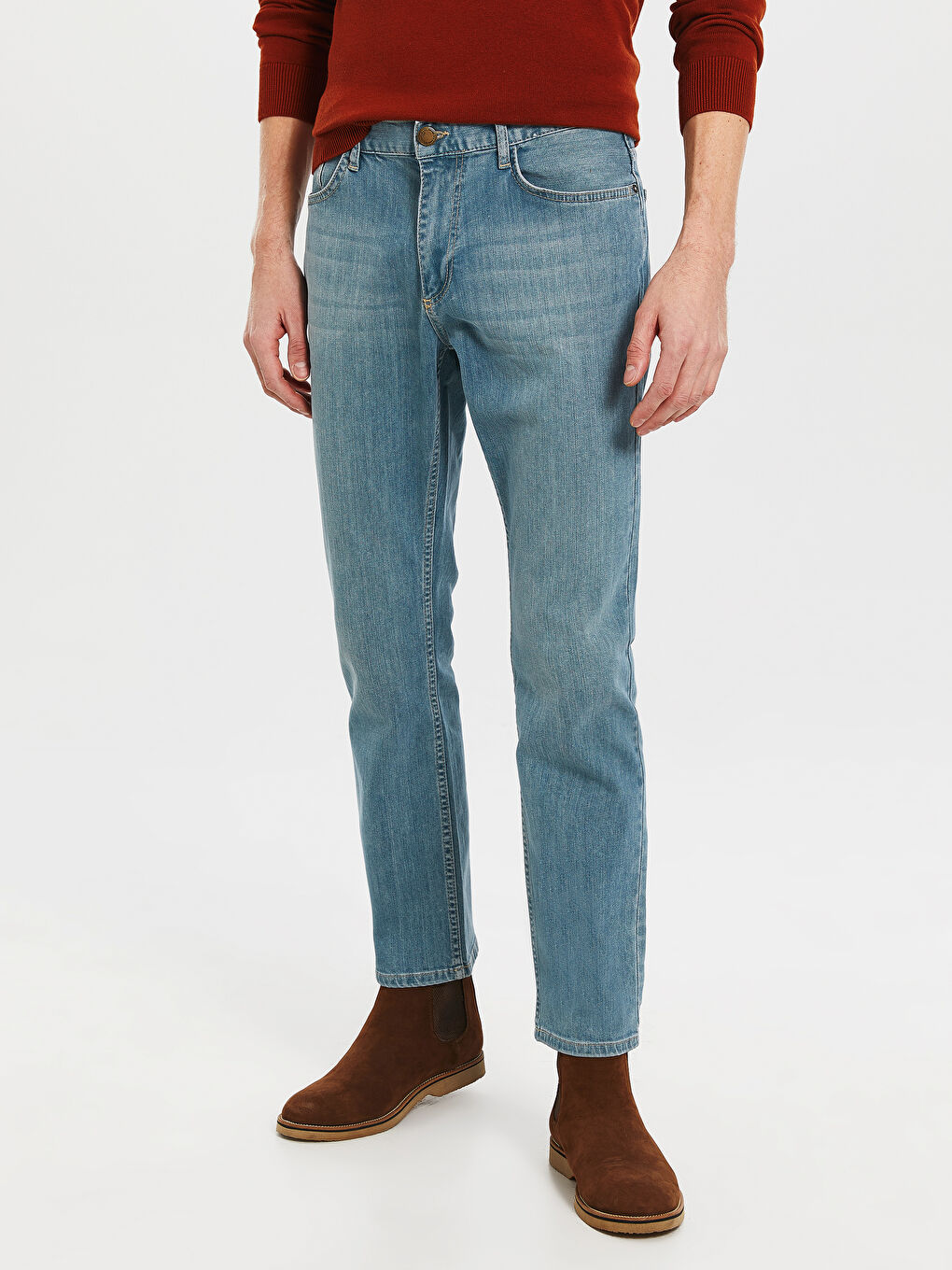 Açık İndigo Rodeo Jean Pantolon-2