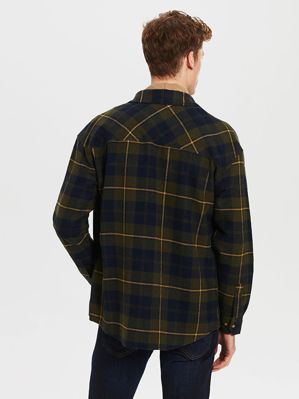 Haki Ekoseli Oduncu Gömlek-2