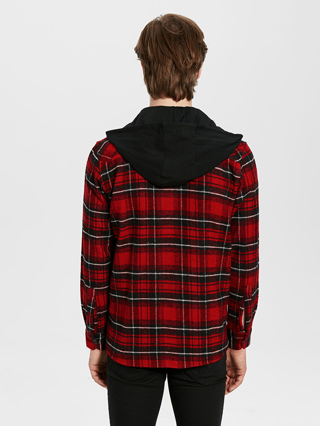 Kırmızı Gabardin Erkek Gömlek-1