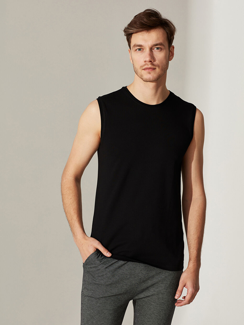 Майка из чесаного хлопка для мужчин