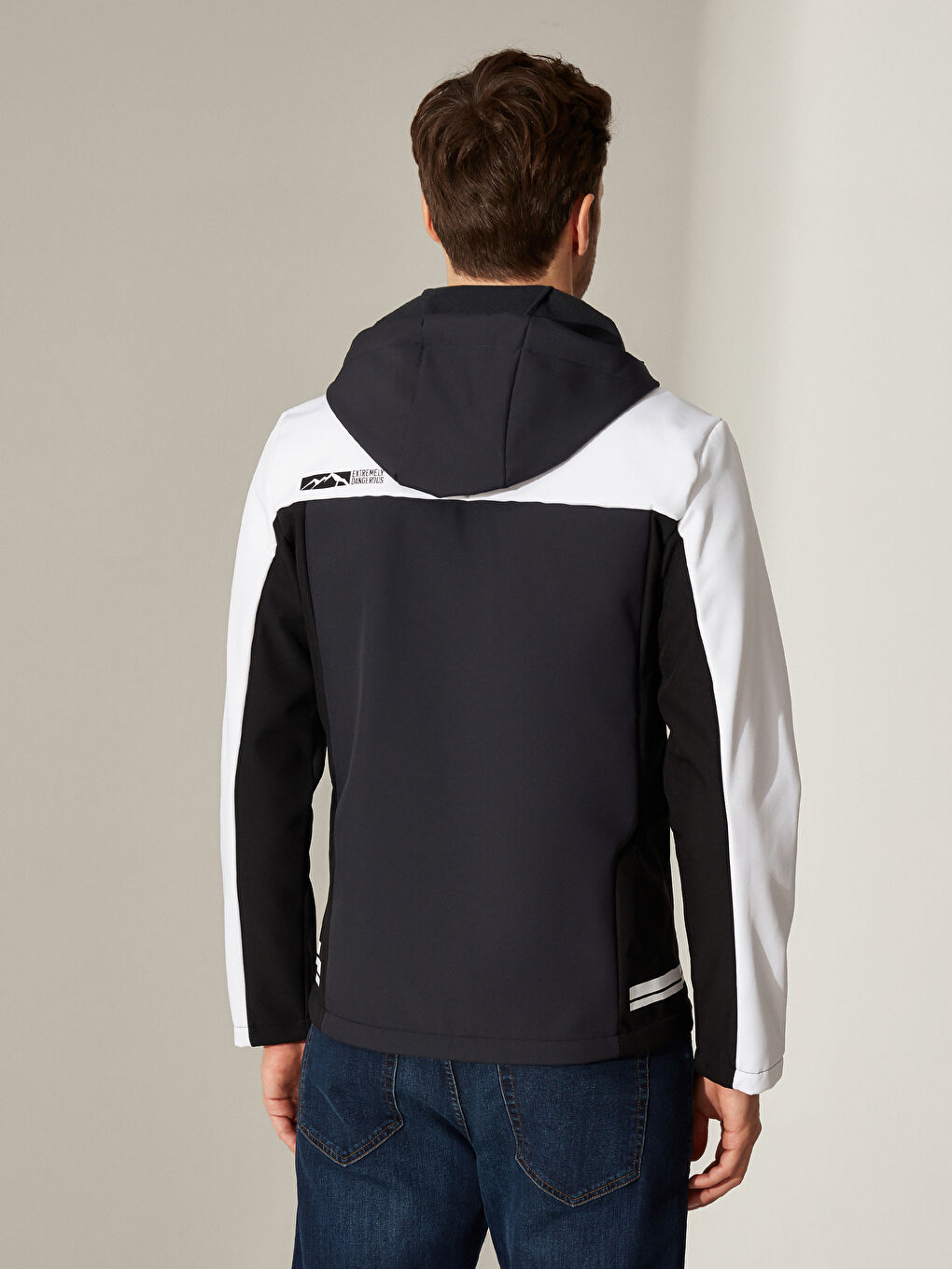 Antrasit Kapüşonlu Rahat Kalıp Spor Erkek Yağmurluk-5