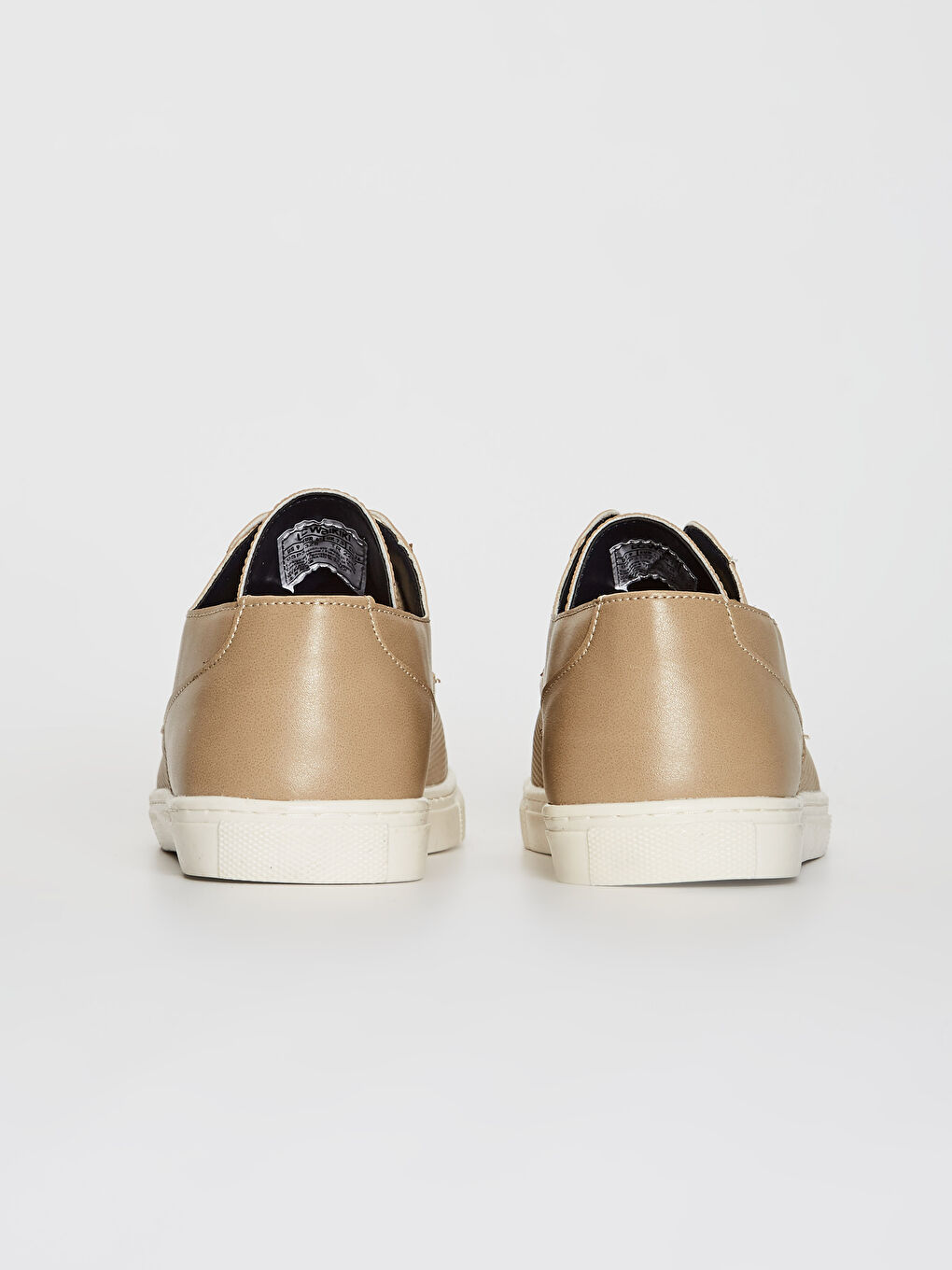 Bej Deri Görünümlü Bağcıklı Erkek Derby Klasik Ayakkabı-6