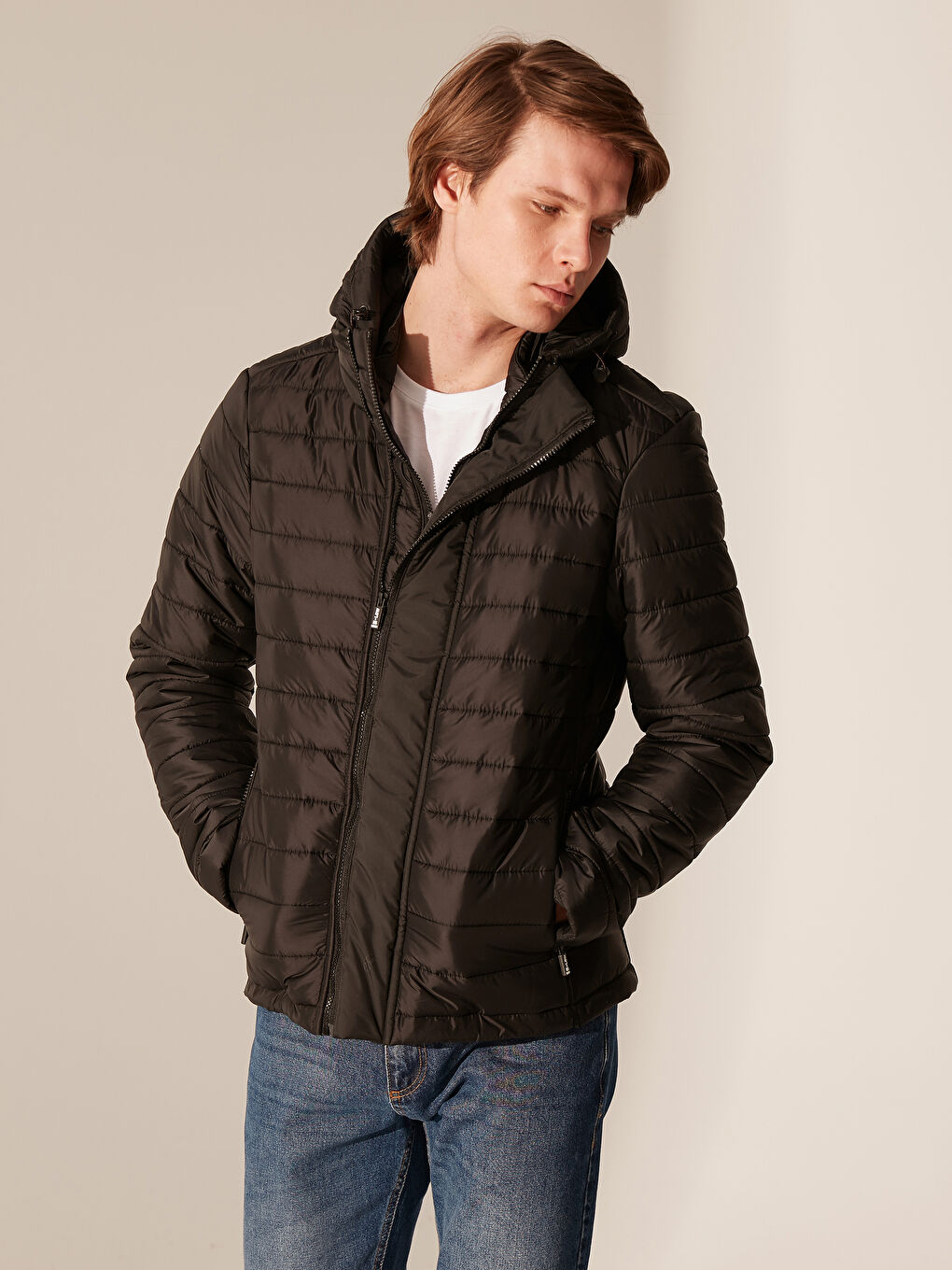 Siyah Erkek Şişme Mont