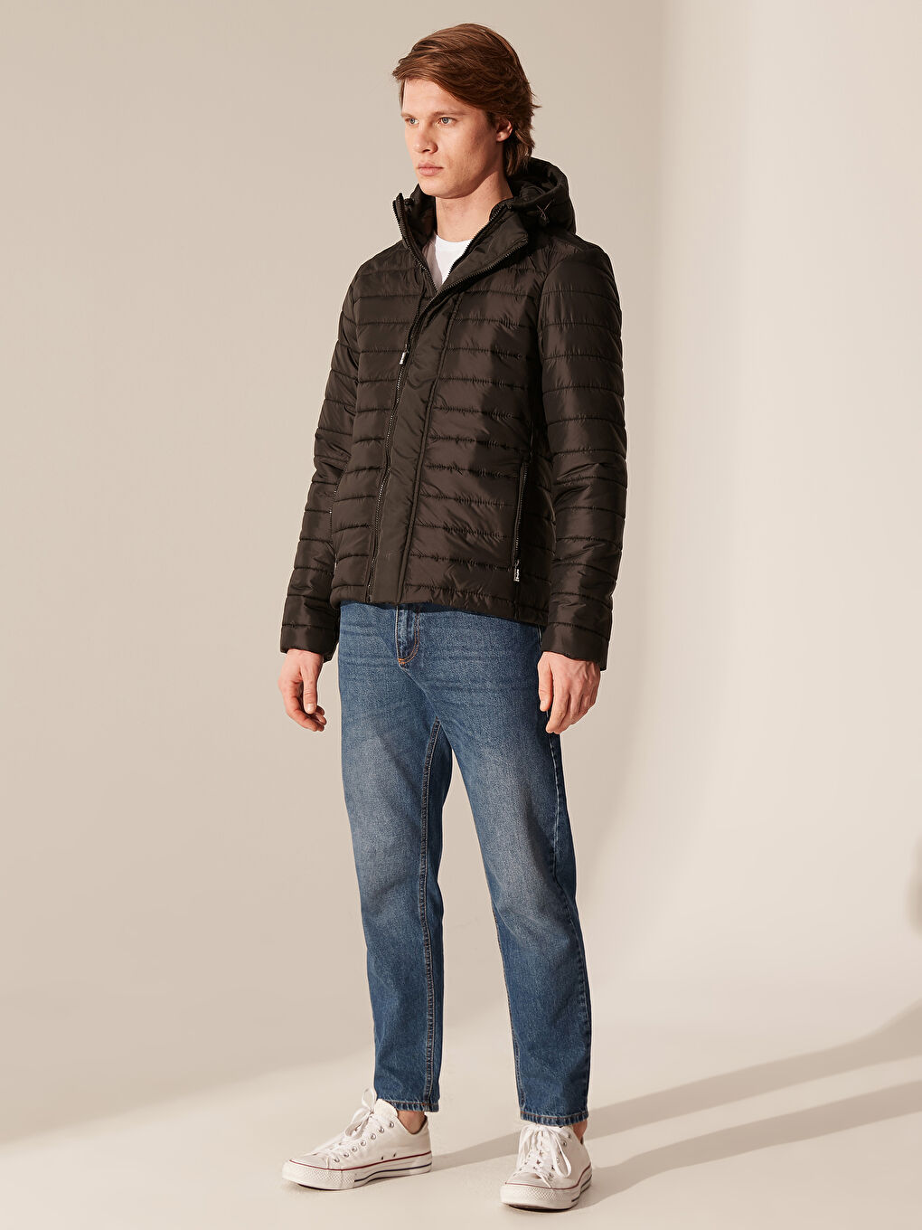 Siyah Erkek Şişme Mont-5