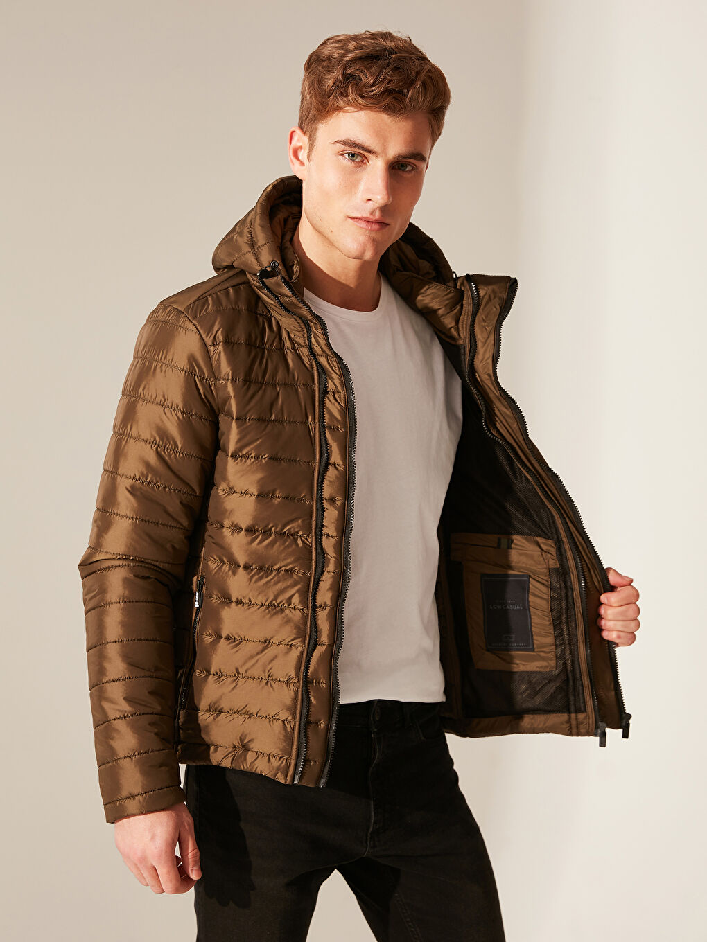 Haki Erkek Şişme Mont-3