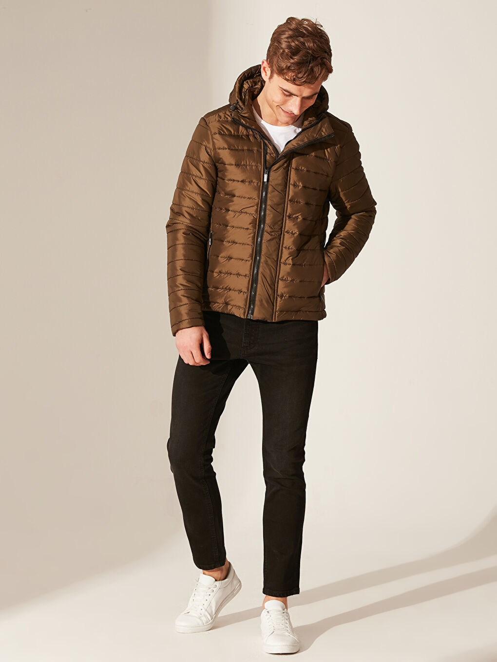 Haki Erkek Şişme Mont-5
