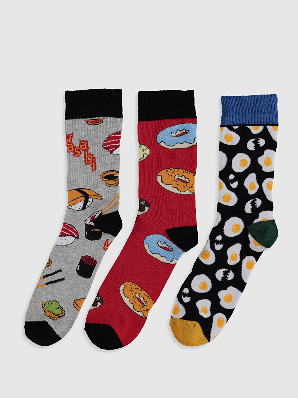 Karışık Renk İpliği Boyalı Soket Çorap-1