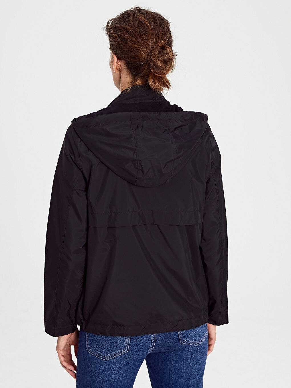 Woman BLACK Raincoat-3