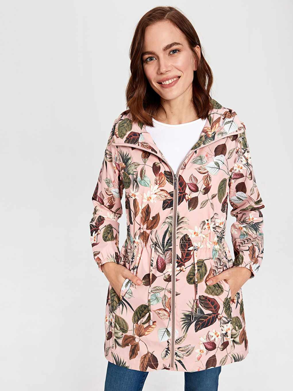 Женщины Розовый Дождевик