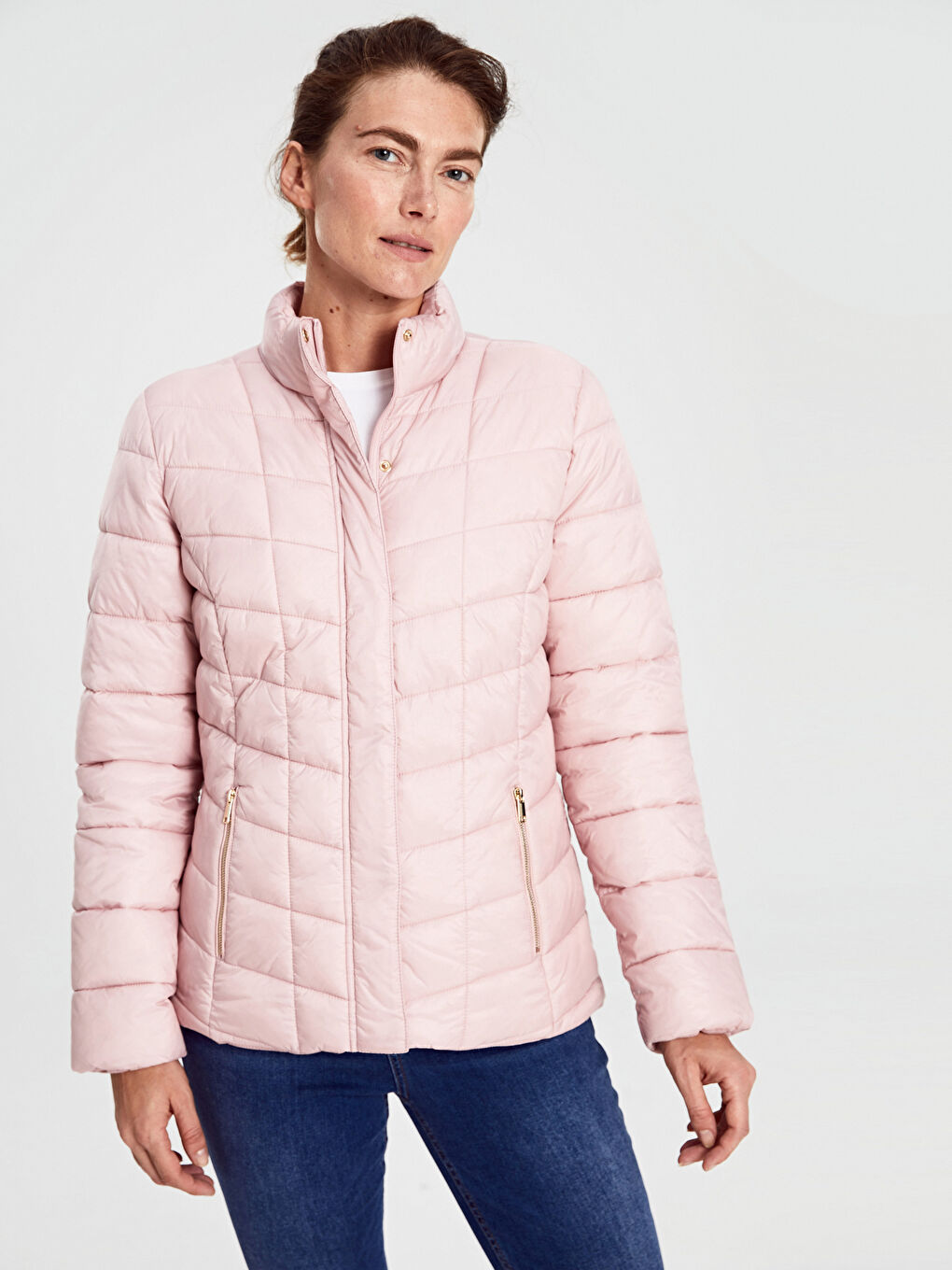 LCWAIKIKI Classic Frau ROSA Steppmantel -0S0324Z8-FPZ