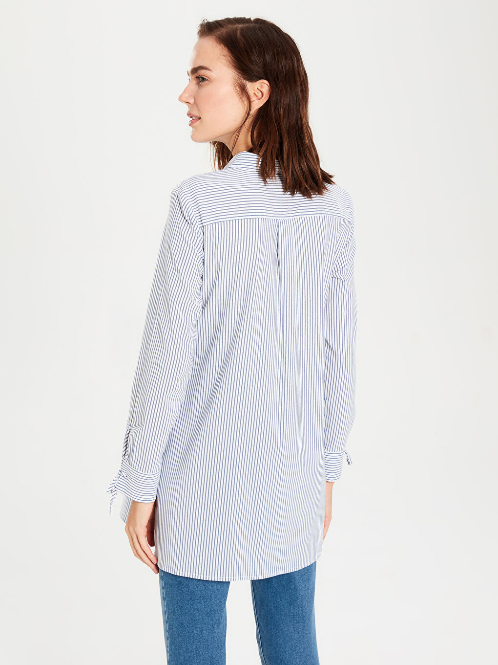 LCWAIKIKI Maternity Striped Long Sleeve Maternity Shirt Tunic -0S0519Z8-LE0