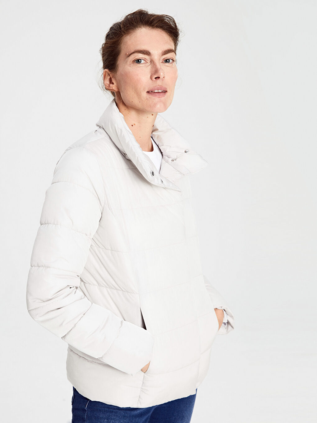 Geacă matlasată GRI Femeie-2