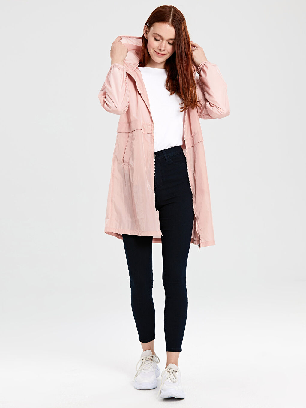 Woman PINK Raincoat-1