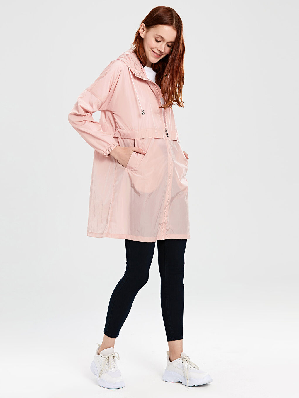 Woman PINK Raincoat-2