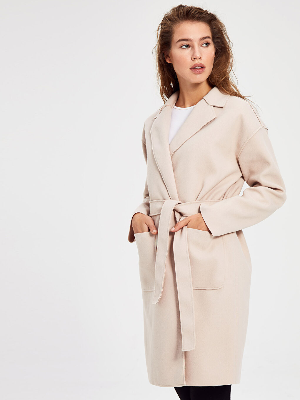 Woman BEIGE Coatigan
