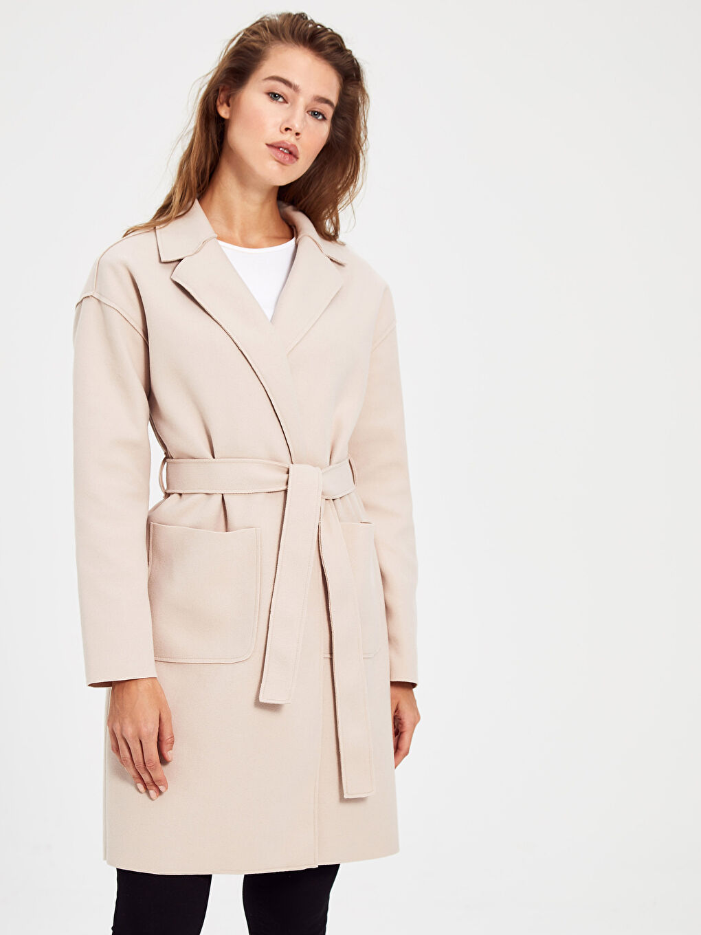 Woman BEIGE Coatigan-1