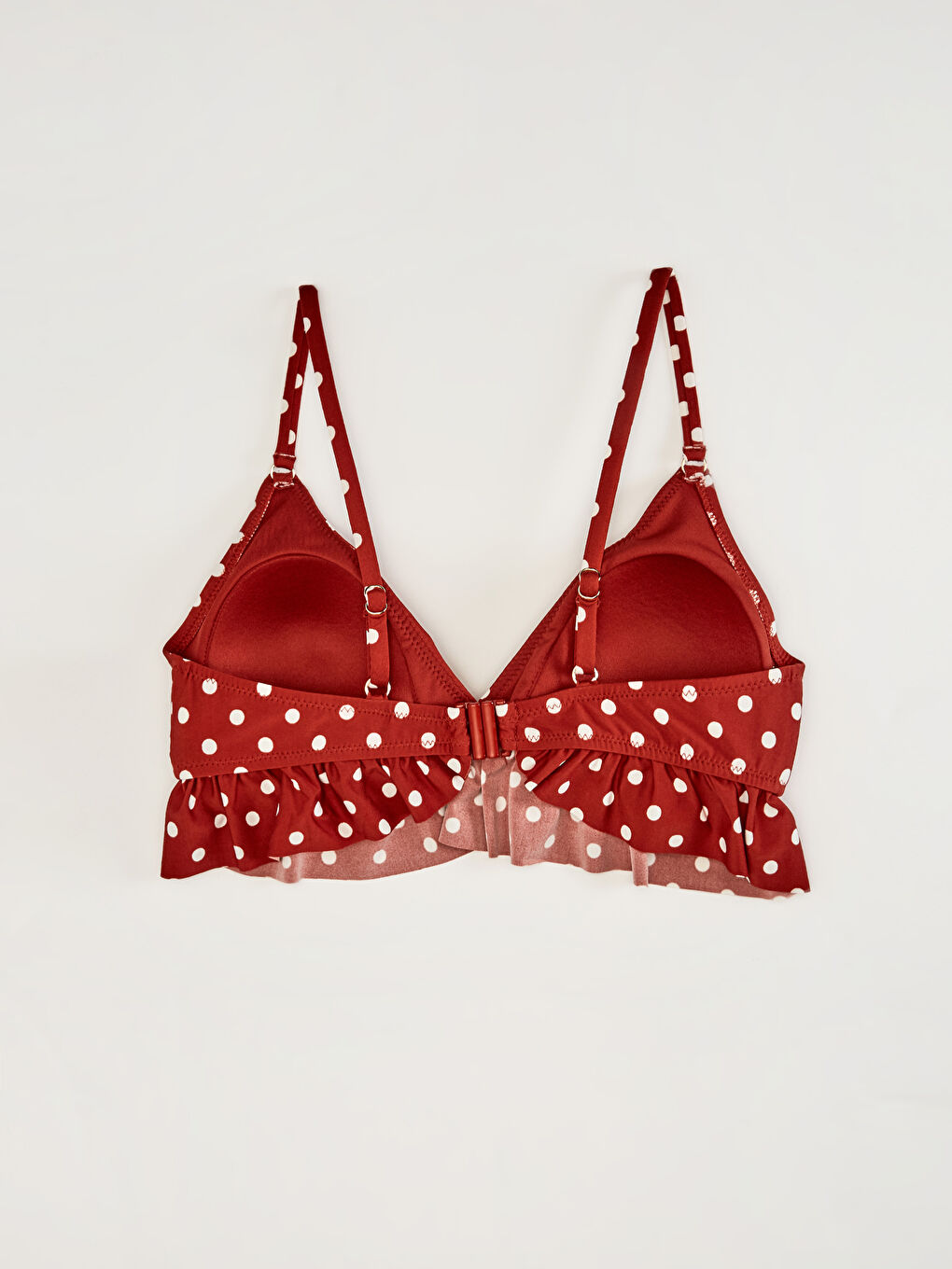 Haut de bikini à pois avec détail de nœud -1