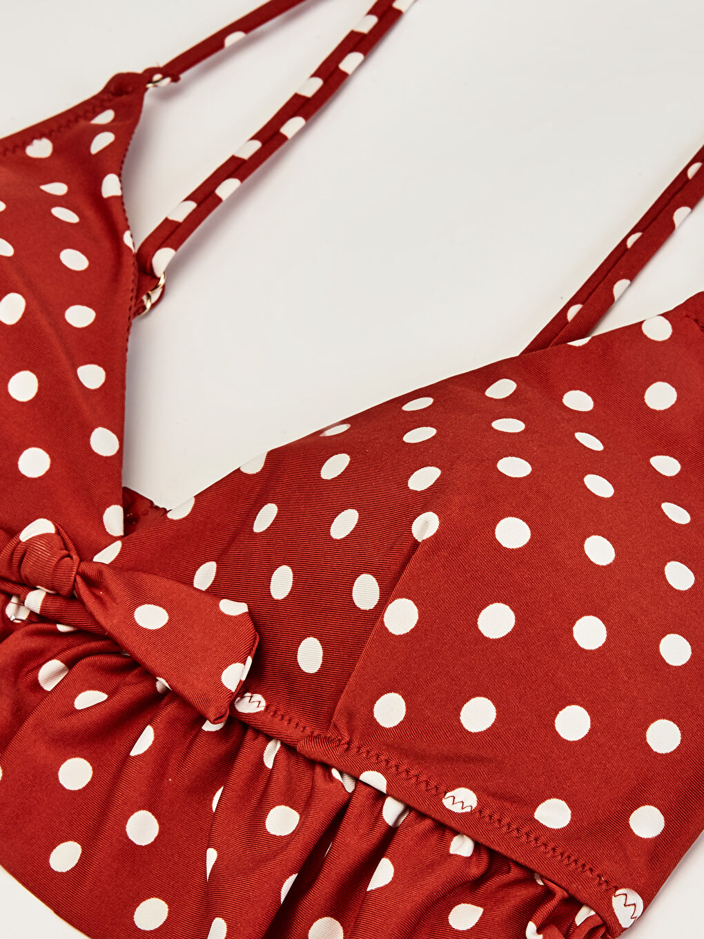 Haut de bikini à pois avec détail de nœud -2