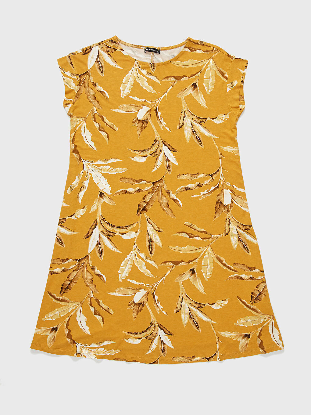 Kahverengi Baskılı Elbise-1