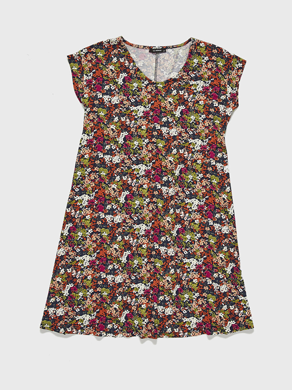 Salas Pattern Short Sleeve Dresses Women Viscose-1
