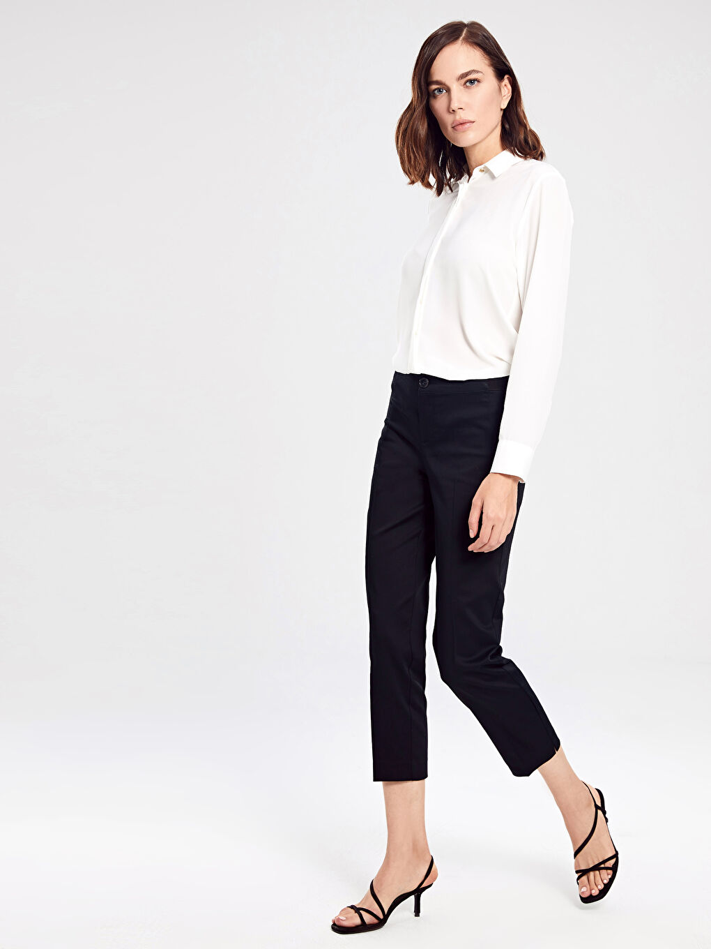 Women's Slim Fit Straight Satin Trousers