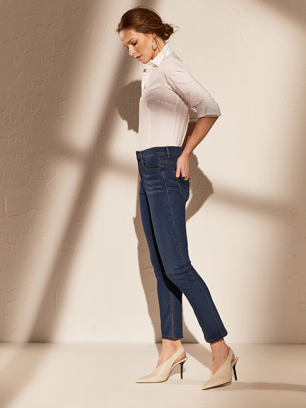 İndigo Skinny Fit Kadın Jean