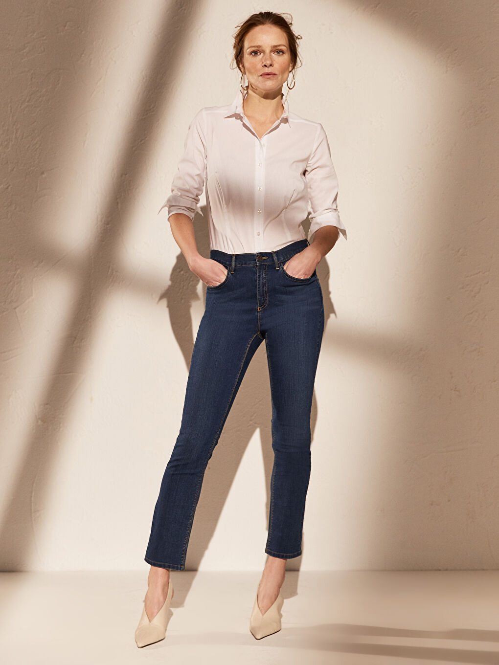 İndigo Skinny Fit Kadın Jean-1