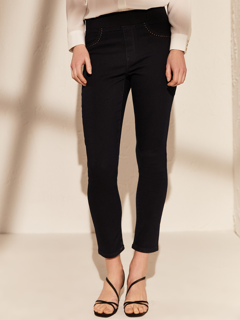Siyah Yüksek Bel Jüpiter Süper Skinny Fit Kadın Jean Pantolon-1