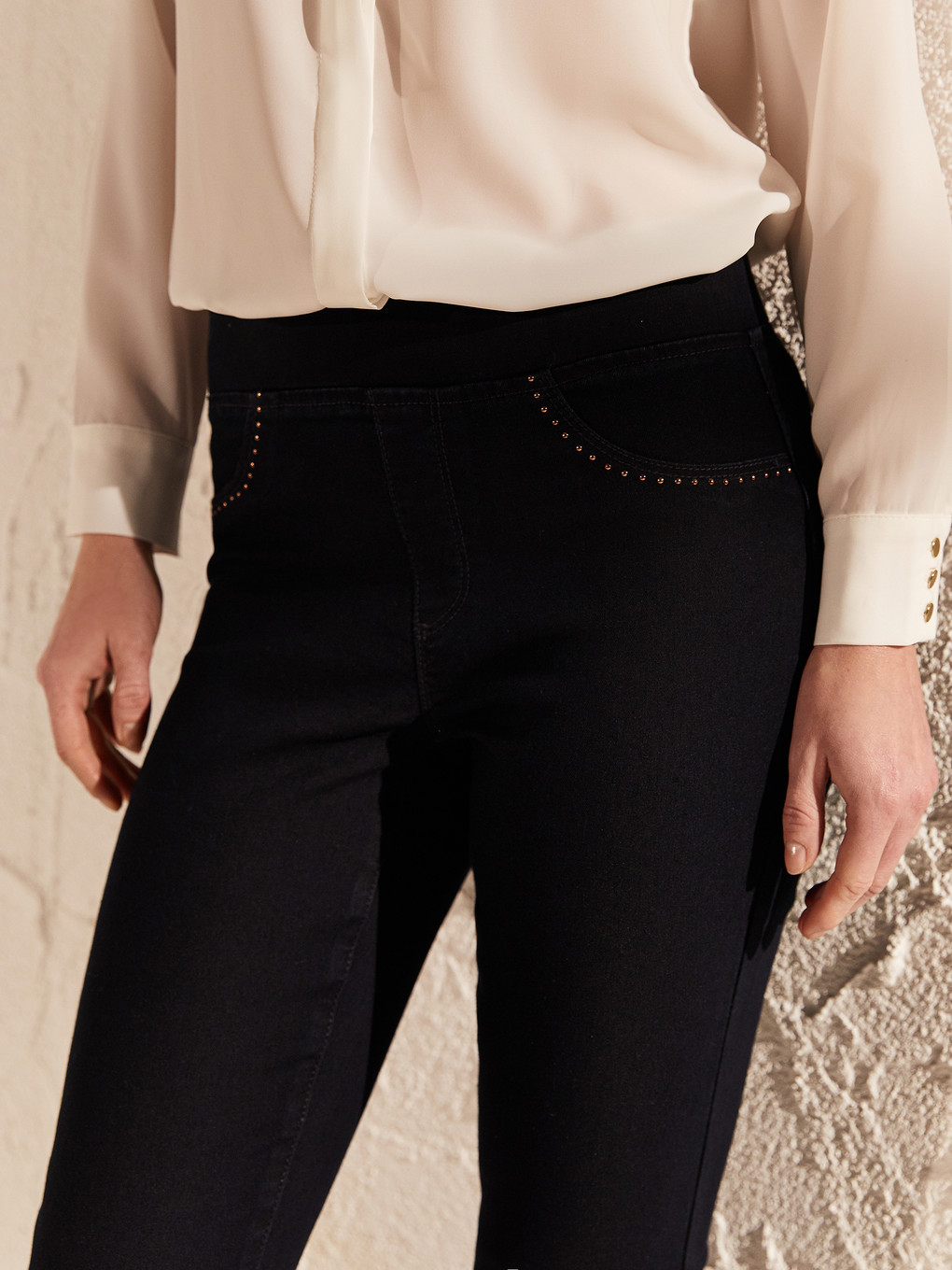 Siyah Yüksek Bel Jüpiter Süper Skinny Fit Kadın Jean Pantolon-5