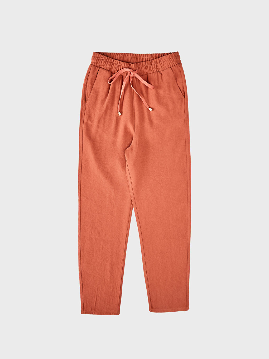LCWAIKIKI Basic Ankle Length Elastic Waist Carrot Fit Trousers -0S1641Z8-GZZ