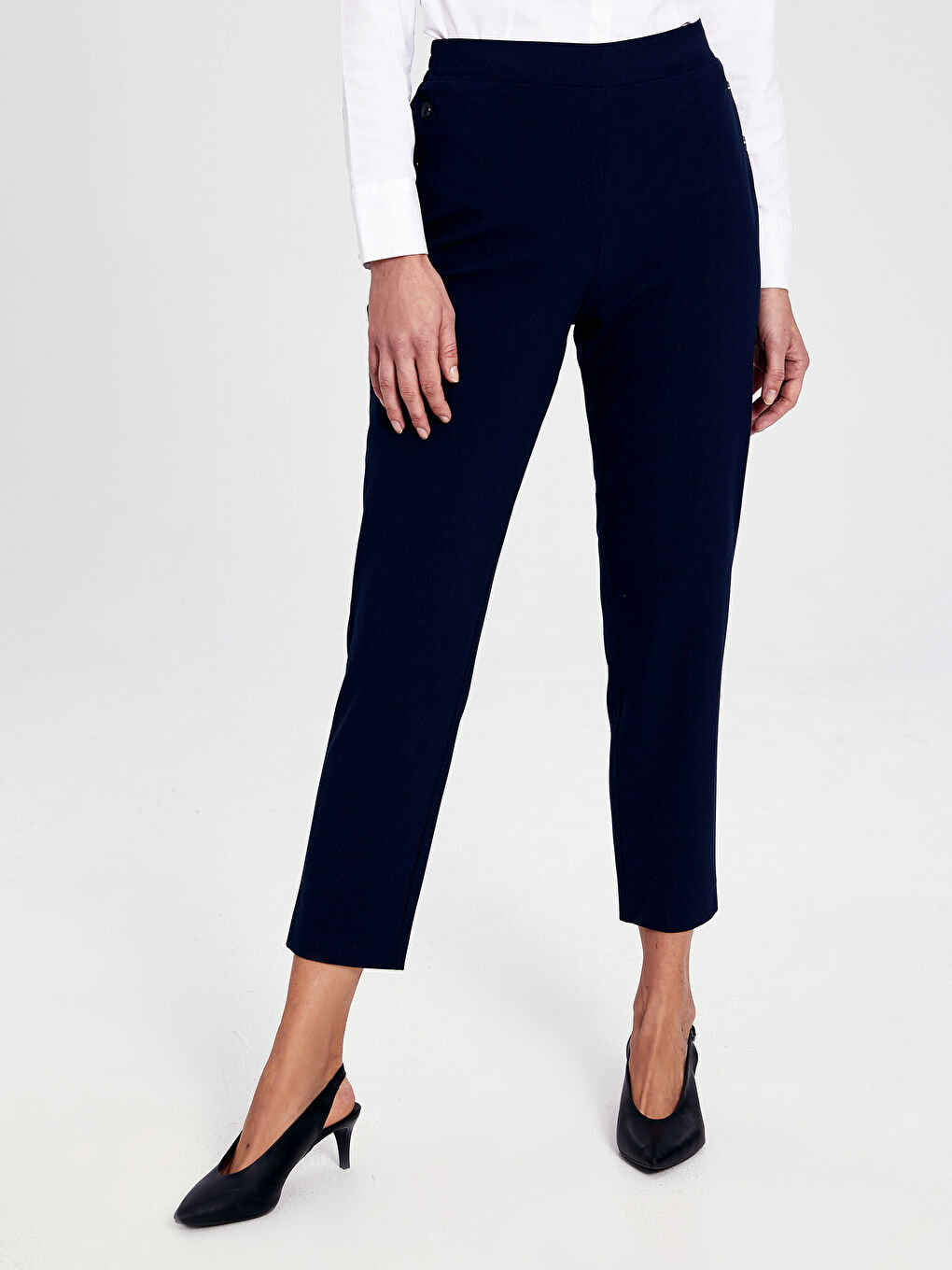 Брюки-морковки Женские с Высокой Посадкой-2