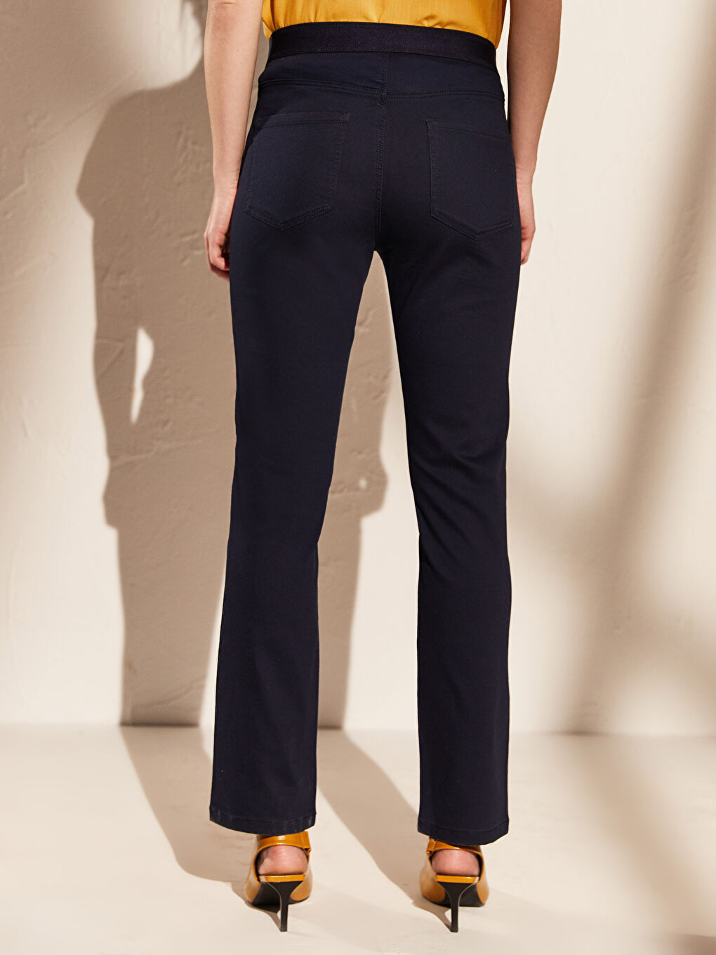 High Waist Slim Trousers-3