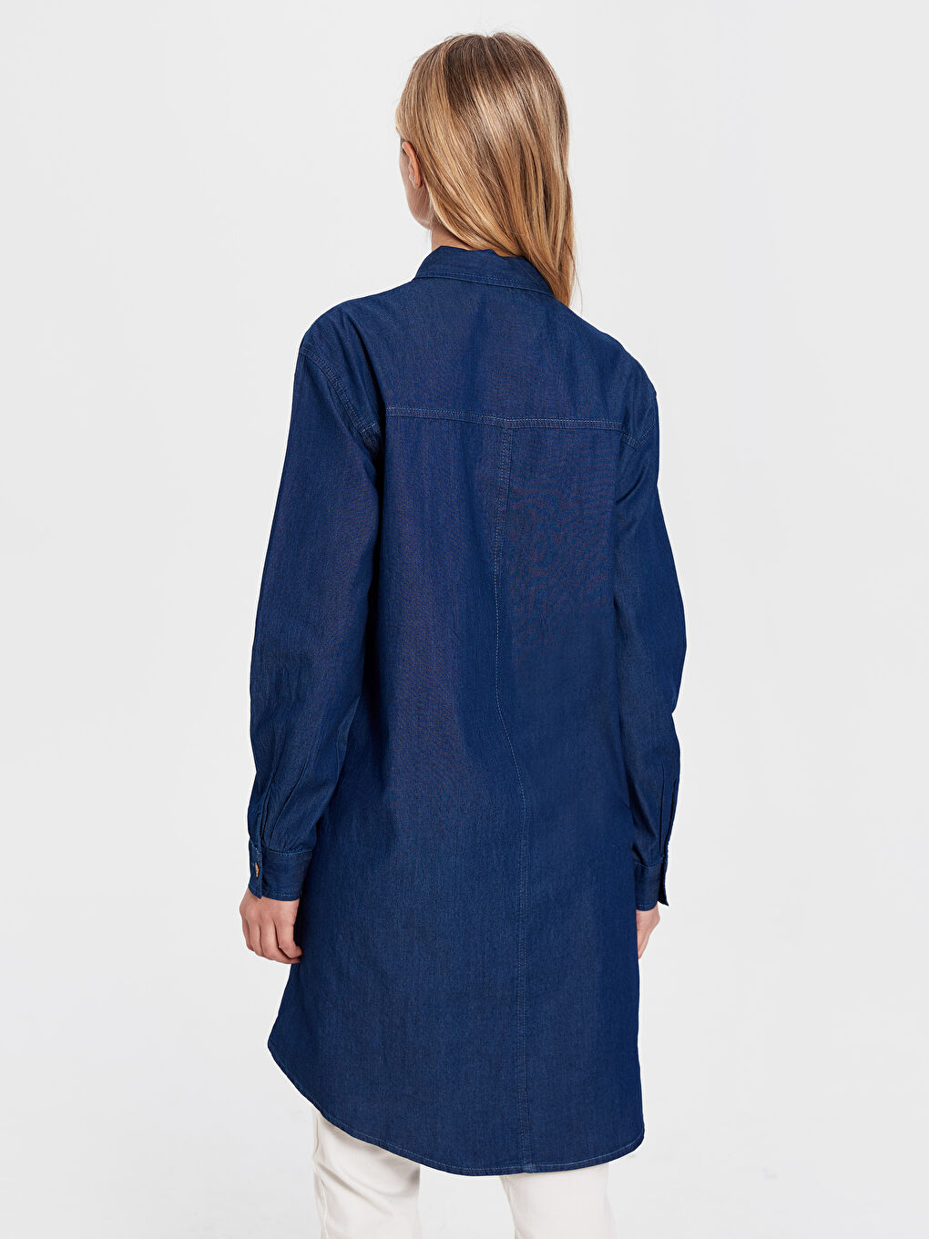 Standard Fit Long Sleeve Women's Jean Tunic-3