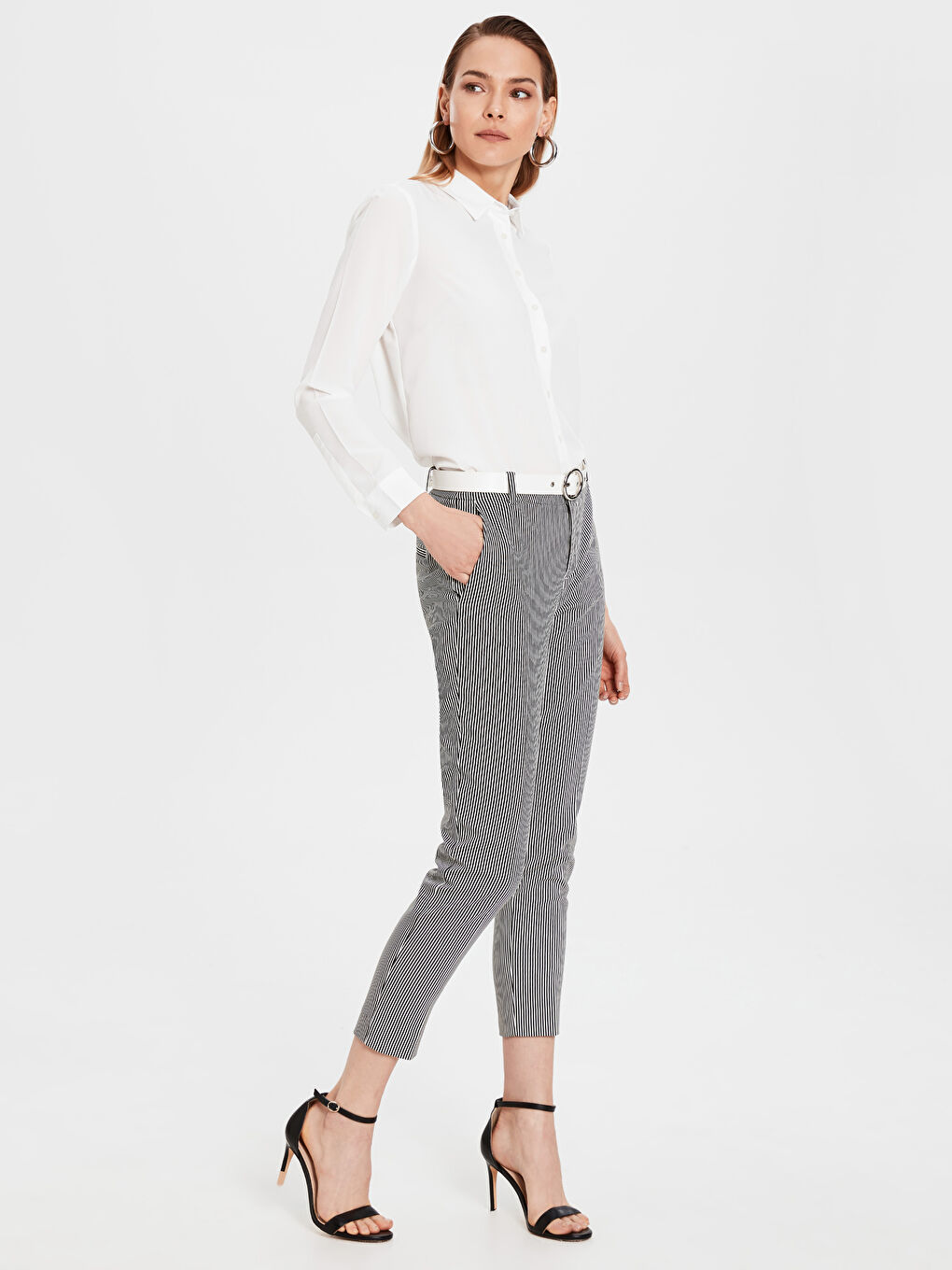 LCW Vision Normal Waist Stretchy Women Tight Trousers -0S1764Z8-LEG
