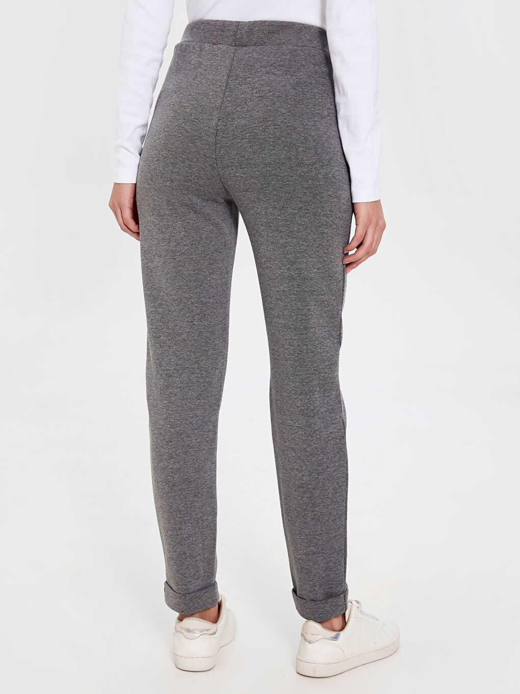 Antrasit Standart Fit Kadın Eşofman Altı-2