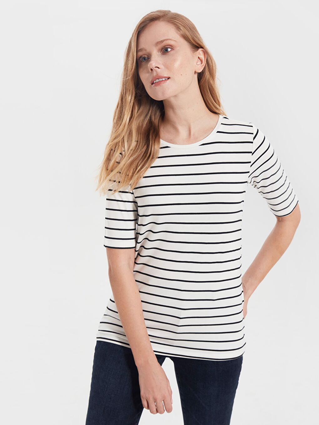 Fleksibilne Prugaste Majice Kratkih Rukava