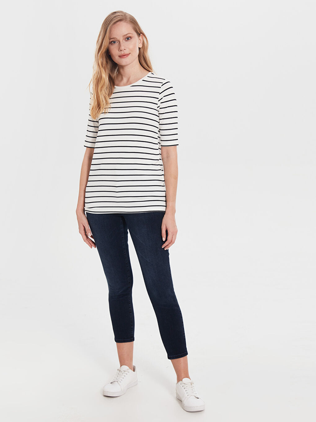 Fleksibilne Prugaste Majice Kratkih Rukava-2