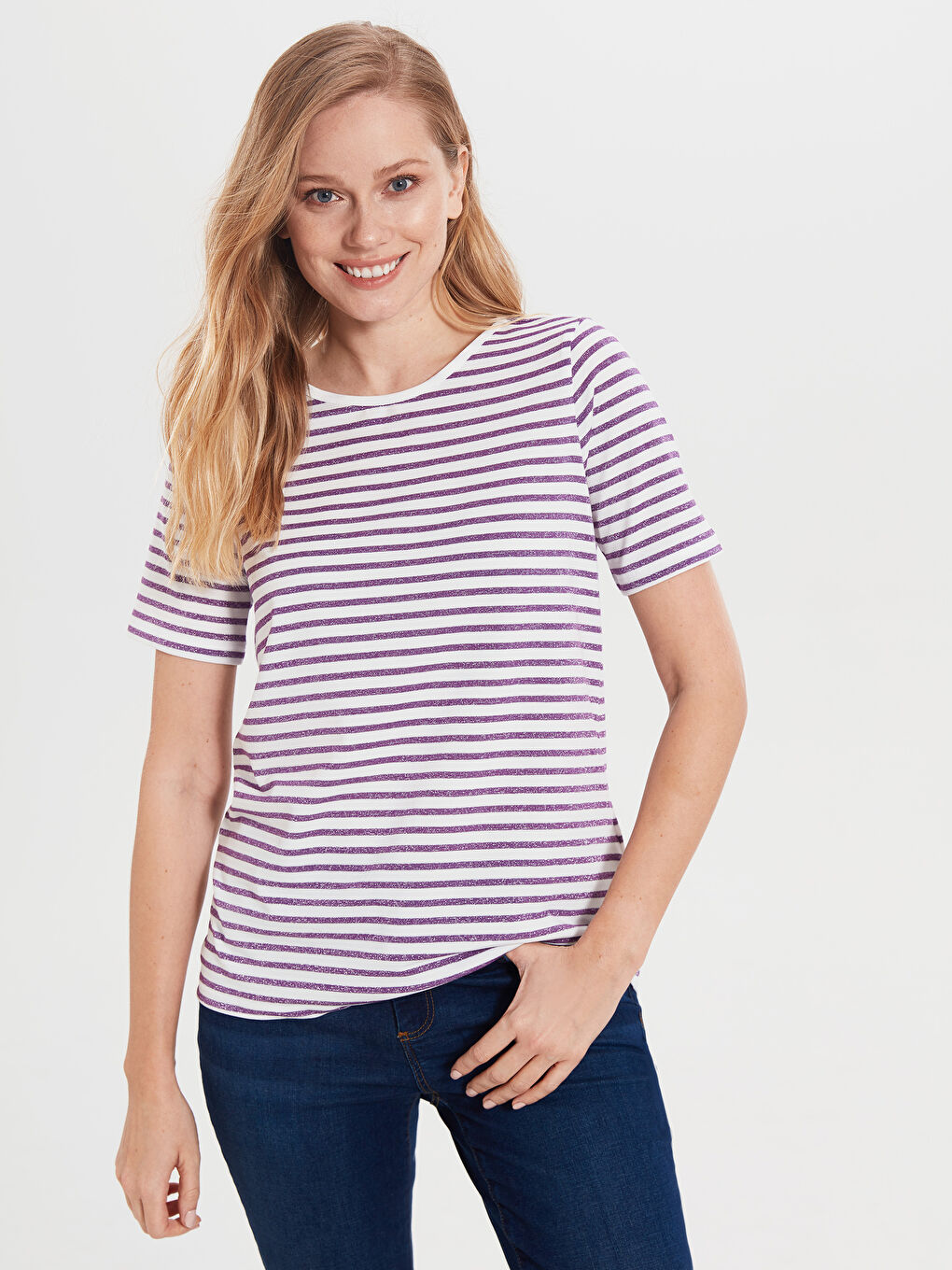 Fleksibilne Prugaste Majice Kratkih Rukava