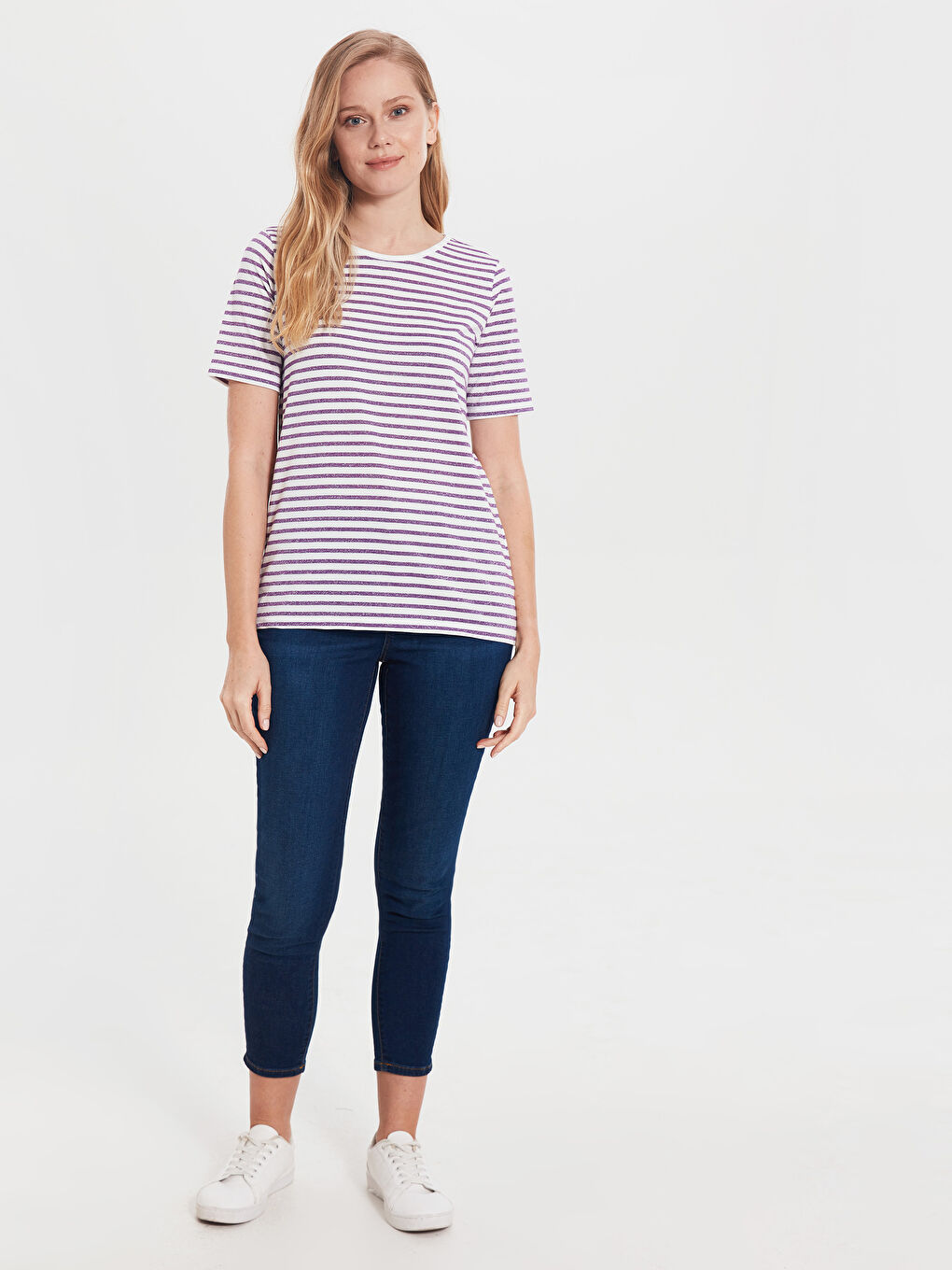 Fleksibilne Prugaste Majice Kratkih Rukava-2