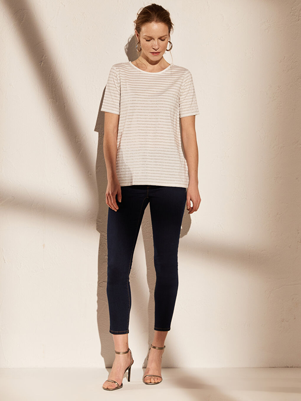 Fleksibilne Prugaste Majice Kratkih Rukava-4